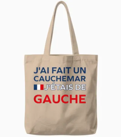Humour France J’ai Fait Un Cauchemar J’étais De Gauche Tote Bags - Natural