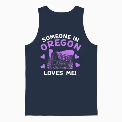Someone in Oregon Loves Me Unisex Tank Top - Navy