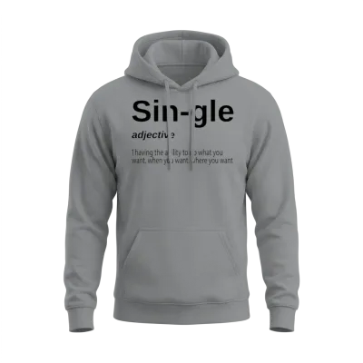 Funny Single Definition-Single Definition Unisex Hoodie - Sport Grey
