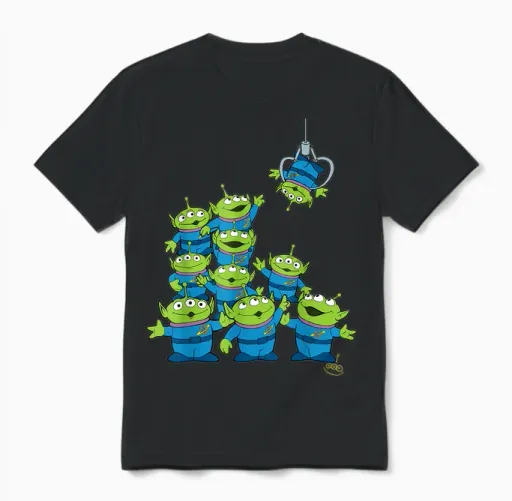 Disney and Pixar's Toy Story Aliens & the Claw Signature Unisex T-Shirt in Black