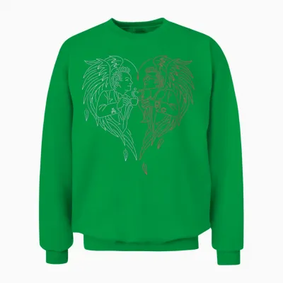 Good Omens - a Toast to the World (blue and Red) T-Shirt, Black Unisex Sweatshirt - Irish Green