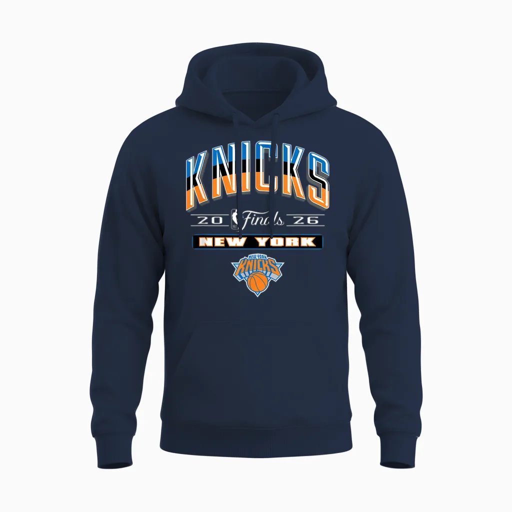 Nba 2026 Finals New York Knicks Final Push Unisex Hoodie in Navy