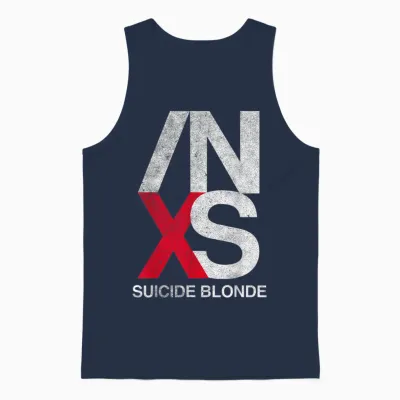 Inxs – Suicide Blonde T-Shirt, Black, S Unisex Tank Top - Navy