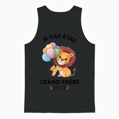 Enfant Futur Grand Frere 2027 Je Vais Etre Grand Frère Unisex Tank Top - Black