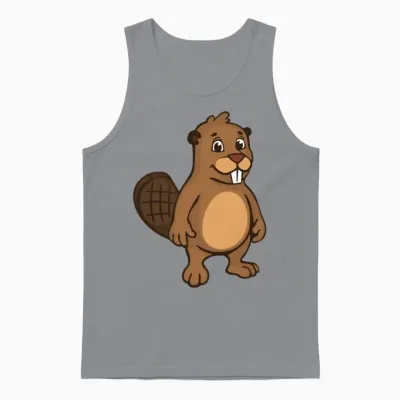 Funny Beaver Unisex Tank Top - Sport Grey