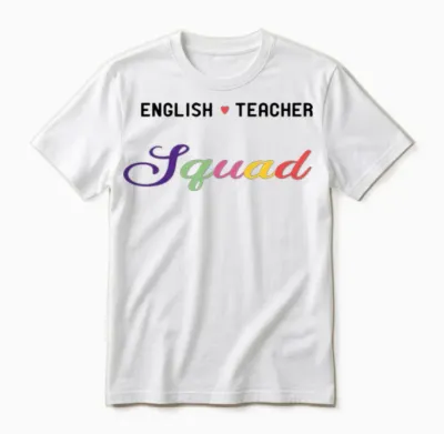 English Teacher Funny Unisex T-Shirt - White