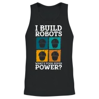 Robot Retro Unisex Tank Top - Black – 2