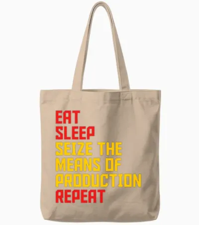 The Means of Production Communist Quote Tote Bags - Natural