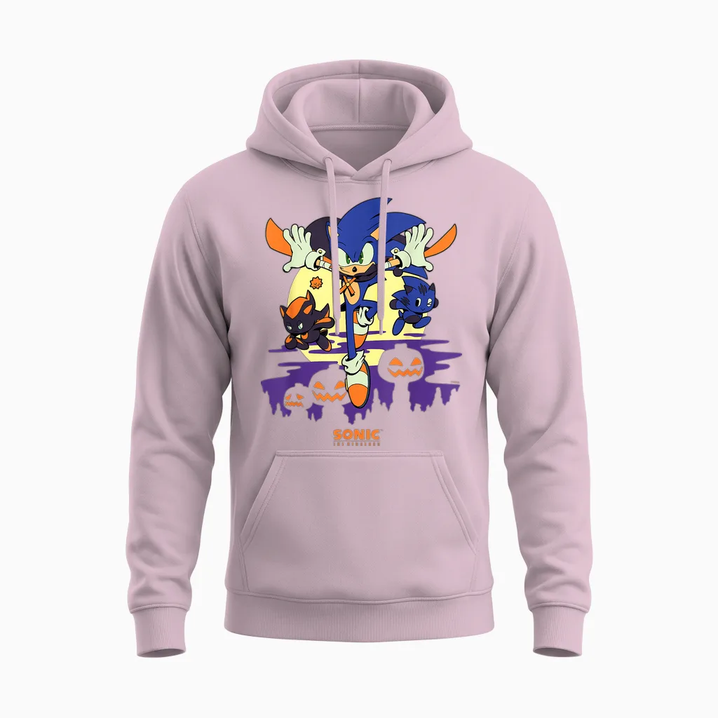 Sonic the Hedgehog - Chao Tales Halloween Moonlight Haunt Unisex Hoodie in Light Pink