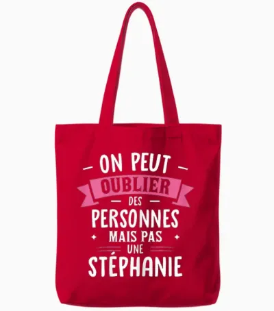 Woman Humor Personalized Gift Bff First Name Stephanie Tote Bags - Red