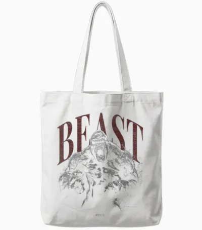 Gorilla Affe Gym Fitness Aesthetic Streetwear Damen Herren Tote Bags - White