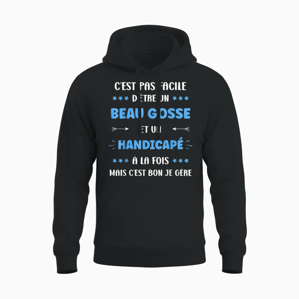 Handicapped Humour Quote Handicapped Humor Unisex Hoodie in Black