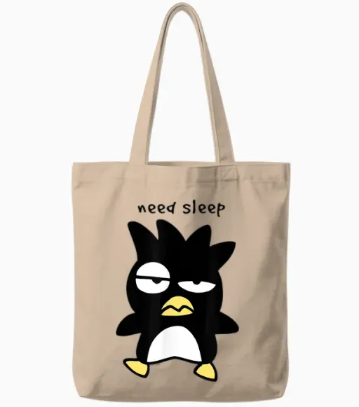 Badtz - Maru "need Sleep" Tote Bags - Natural