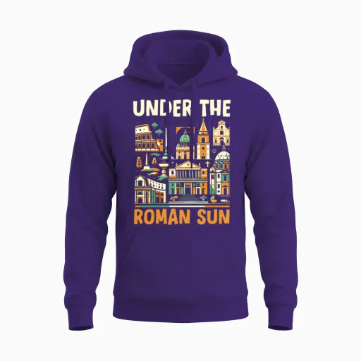 Rome Italy Travel Italian Roma Italia I Love Rome Unisex Hoodie in Purple