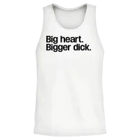 Big Heart. Bigger Dick. Unisex Tank Top - White – 2