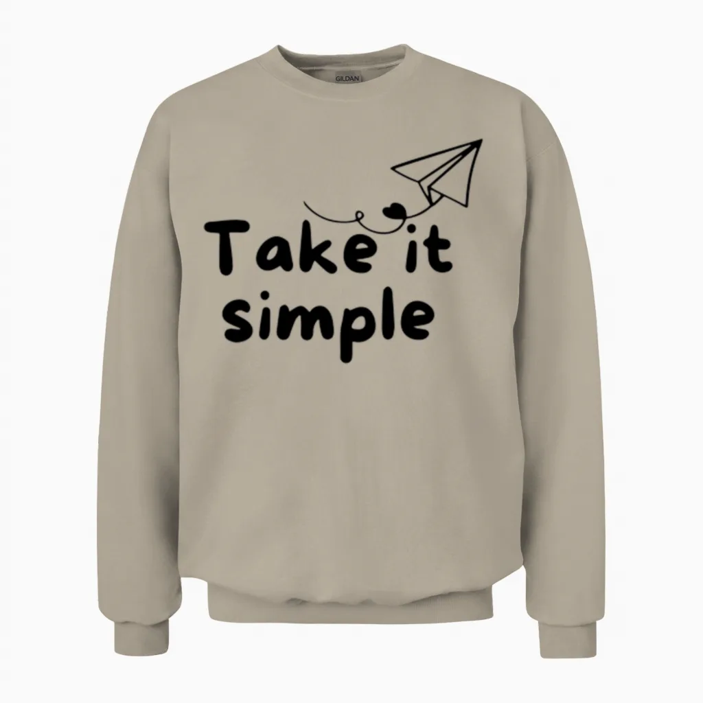 Take It Simple Unisex Sweatshirt in Sand