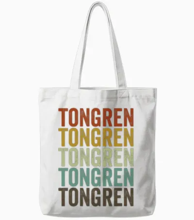 Tongren China Retro Vintage Tote Bags - White
