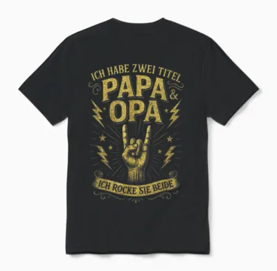 Ich Habe Zwei Titel Papa & Opa - Ich Rocke Sie ... Unisex T-Shirt - Black