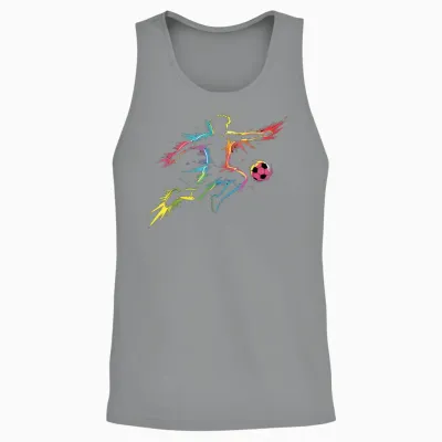 Children's Football T-Shirt with German Text, Black, S Unisex Tank Top - Sport Grey