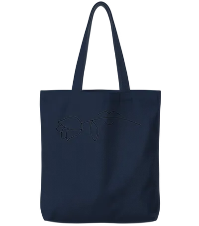 Line Art Tote Bags - Navy