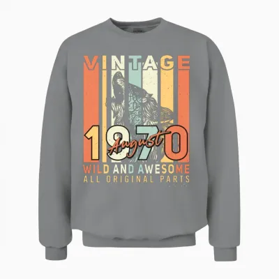 Retro 1970 August Unisex Sweatshirt - Sport Grey
