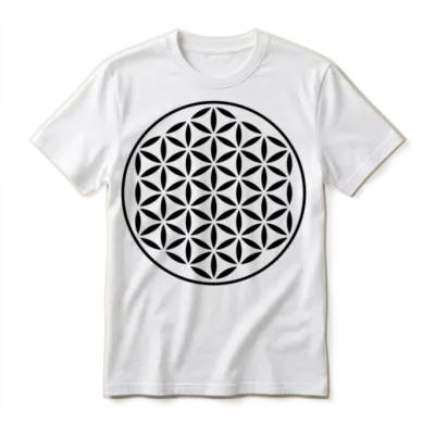 Flower of Life - Vector Kompact Unisex T-Shirt - White