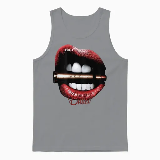 Modern Hip Hop Vintage Graffiti Urban Backprint Streetwear T-Shirt, Black Unisex Tank Top in Sport Grey