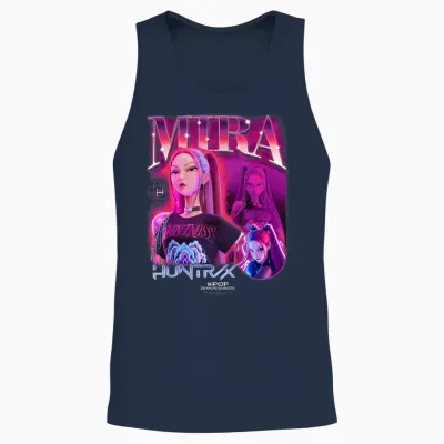 Kpop Demon Hunters Mira Bootleg Officially Licensed Unisex Tank Top - Navy