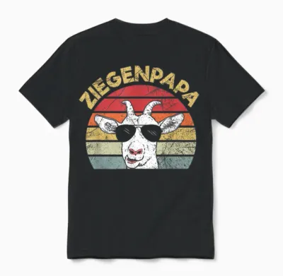 Ziegenpapa Landwirt Bauer Ziege Bauernhof Spruch Unisex T-Shirt - Black
