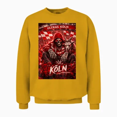 Köln T-Shirt Kölner Ultras Tradition Herren Südkurve Kölle Unisex Sweatshirt - Gold