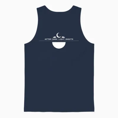 After Dark, Light Awaits Unisex Tank Top - Navy