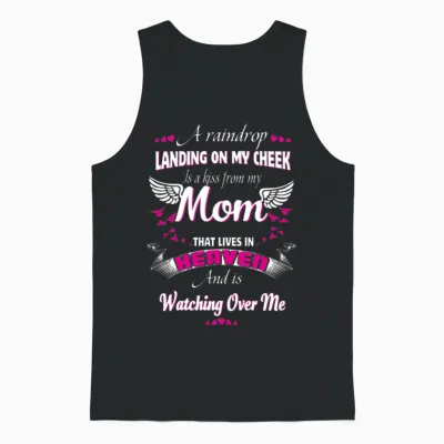 Memorial of Parents in Heaven for Daughter Son Unisex Tank Top - Black