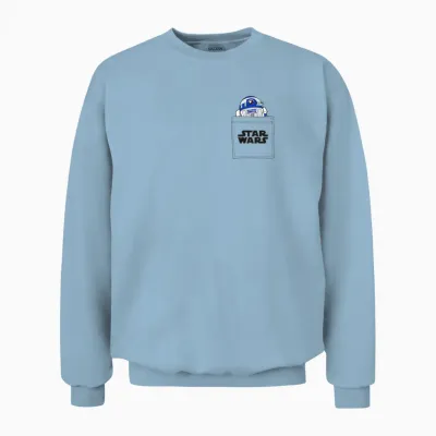 Star Wars R2-D2 Droid in My Pocket Graphic Unisex Sweatshirt - Light Blue