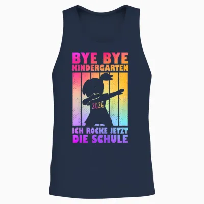 Kinder Kita Abgänger 2026 Kita Geschafft Bye Bye Kindergarten Unisex Tank Top - Navy