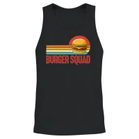 Burger Squad Retro Unisex Tank Top - Black – 2