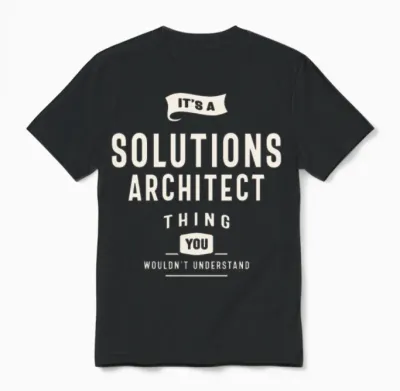 Funny Job Occupation Solutions Architect Unisex T-Shirt - Black