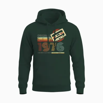Vintage 1976 Retro Birthday Shirt 50th Birthday Unisex Hoodie - Forest