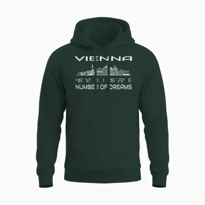 Gps Koordinaten Hauptstadt österreich Tourist Skyline Wien Unisex Hoodie - Forest