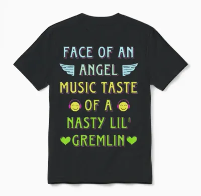 Face of an Angel Music Taste of a Nasty Unisex T-Shirt - Black