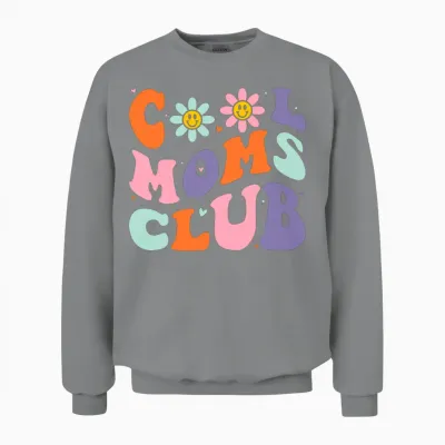 Cool Moms Club New Mom Pregnancy Baby Shower Unisex Sweatshirt - Sport Grey