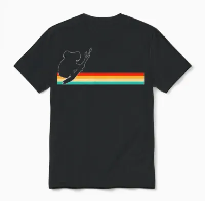 Koala Retro Unisex T-Shirt - Black