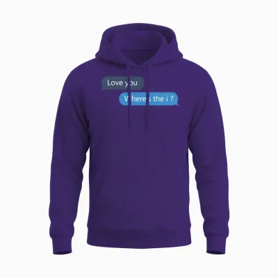 Lovers Funny Conversation Unisex Hoodie - Purple