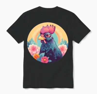 Style Chicken Lovers Retro Unisex T-Shirt - Black