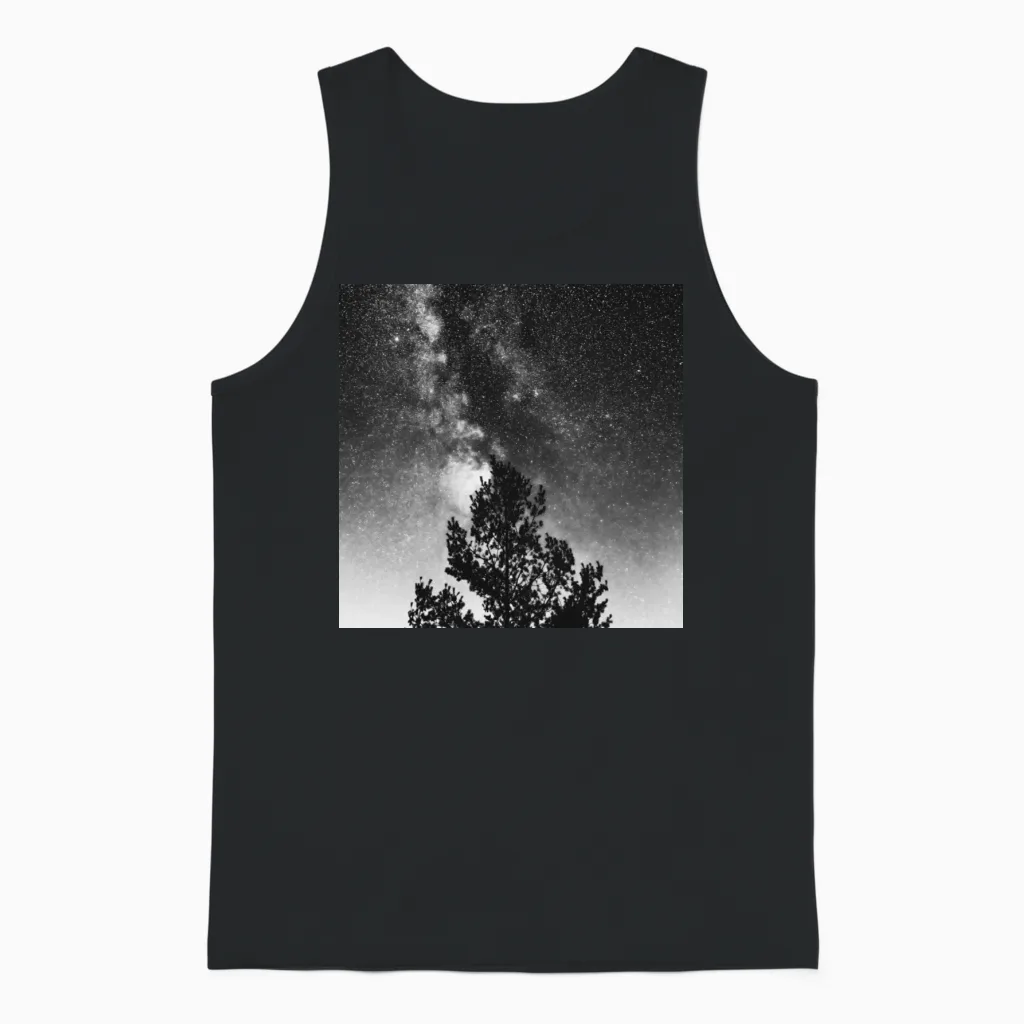The Celestial Burning Bush Unisex Tank Top in Black