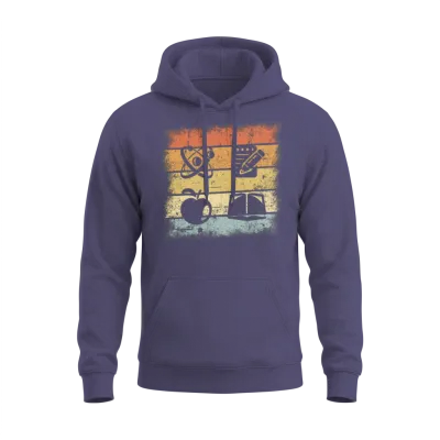 Teacher Retro Unisex Hoodie - Heather Sport Dark Navy