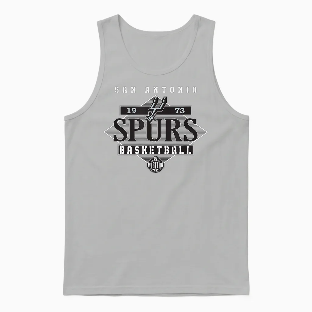 Offizieller Nba-Star Der San Antonio Spurs Im Diamant-Look Unisex Tank Top in Ash