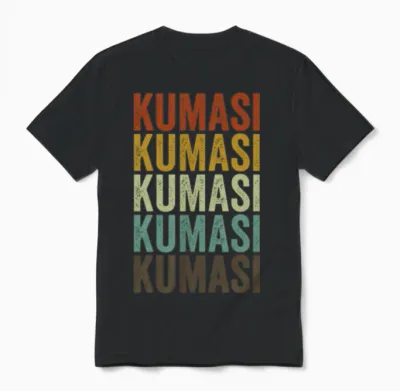 Kumasi Ghana Retro Vintage Unisex T-Shirt - Black