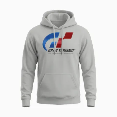 Playstation Gran Turismo the Real Driving Simulator Logo Unisex Hoodie - Ash