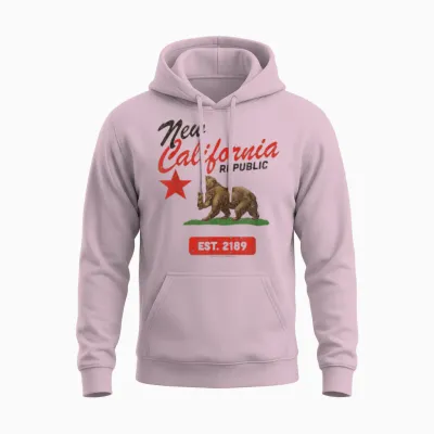 Fallout New California Republic Flag Est 2189 Video Game Unisex Hoodie - Light Pink
