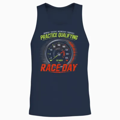Monday Tuesday Wednesday Thursday Practice Qualifying Race Unisex Tank Top - Navy